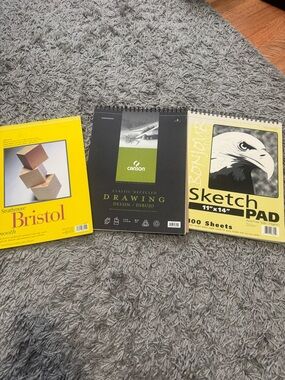 NWT Bundle of Artist Quality Drawing Sketch Bristol Paper Canson Strathmore